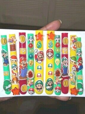Hand CRAFTED 6XL Custom Super Mario Inspired Press-On Nails Size Large